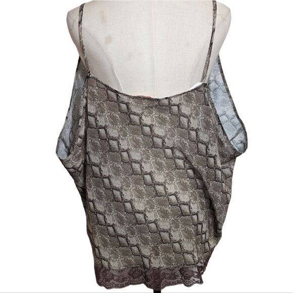 Limelight Sheer Reptile Print with Lace Camisole Top - Picture 3 of 7
